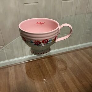 Cath Kidston London PINK FLORAL & HEARTS My Everything Footed Hug Mug 11.5oz NEW